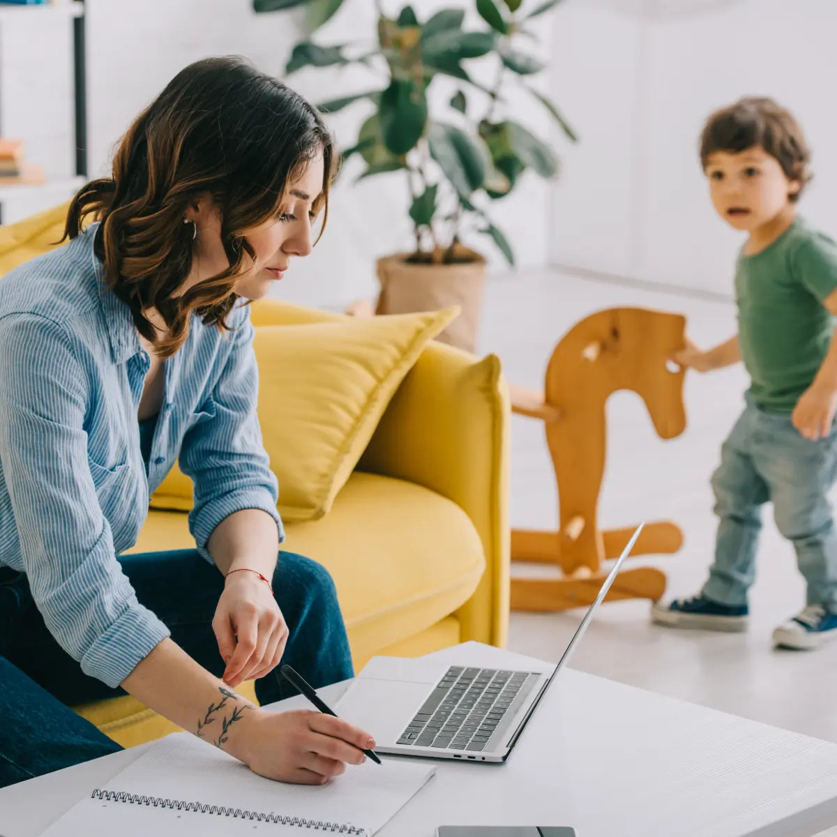 Working from home with poorly children | Tixylix